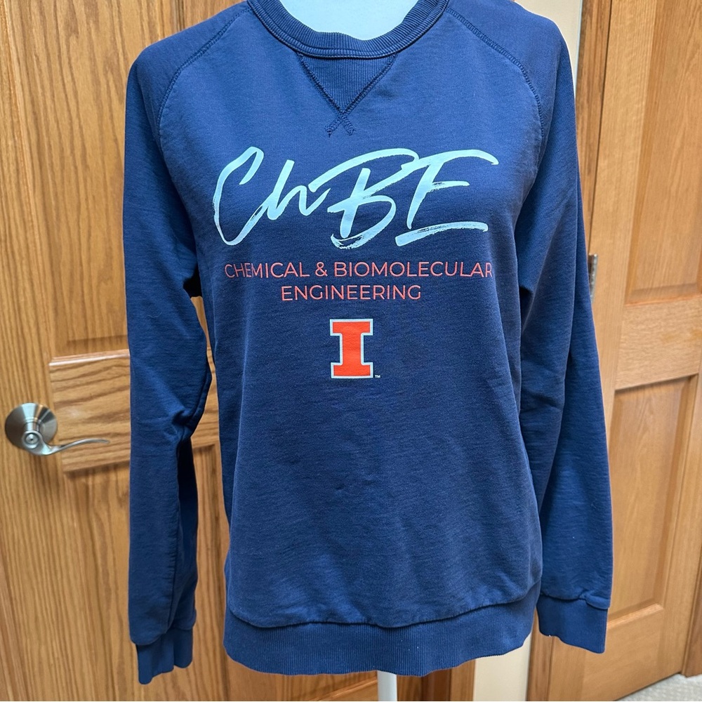 Navy University of Illinois Chemical Engineering Crewneck Sweatshirt